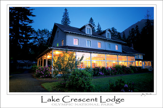 Lake Crescent Lodge 12x18 Poster